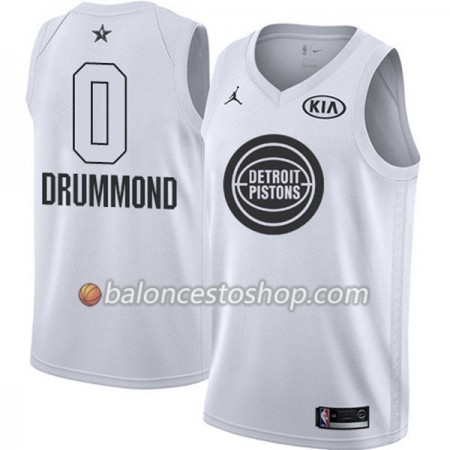 Camiseta Hombre NBA Detroit Pistons Andre Drummond 0 2018 All-Star Jordan Brand Blanco Swingman